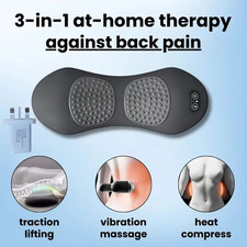 3 In 1 Electric Lumbar Support Pillow Smooth Spine Triple Fusion Back Massager