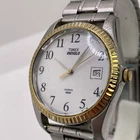 Timex Indiglo Vintage Mens Silver Gold Presidential Watch New Battery