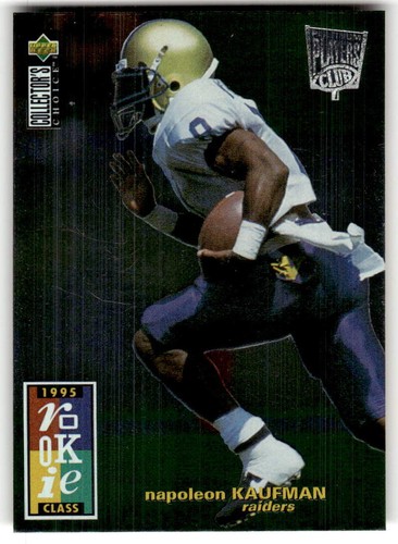 Napoleon Kaufman [Player's Club Platinum] #15 1995 Collector's Choice card
