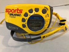 Sony Sports Walkman SRF-M78 AM/FM Stereo Radio Yellow with MDR-W14 Headphones