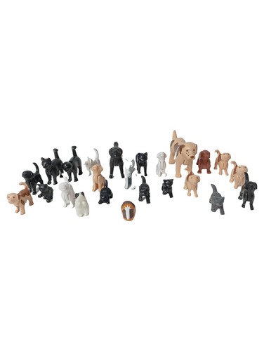Playmobil Tierfiguren Set - 30 Teile - Hunde Katzen