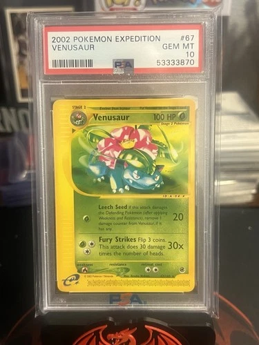 2002 POKEMON EXPEDITION #67 VENUSAUR PSA 10