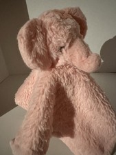 Parent  s Choice Pink Elephant Lovey Security Blanket Flowers Satin Trim Plush