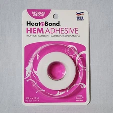 Heat N Bond Hem Adhesive Regular Weight 3/8" x 10 Yard Iron On Adhesive No Sew