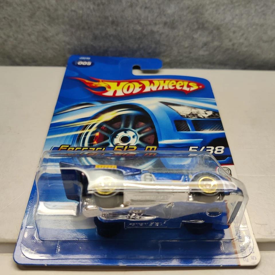 Ferrari 512M azul #5/38 primeras ediciones Hot Wheels 2006 ~ ¡tarjeta como nueva! Foto 4 de 4