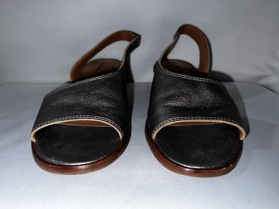 Zapatos Lucky Brand Talla 9.5M Latón Dorado Eslinga Trasera Punta Abierta Sandalias Rimma D'Orsay Foto 4 de 4