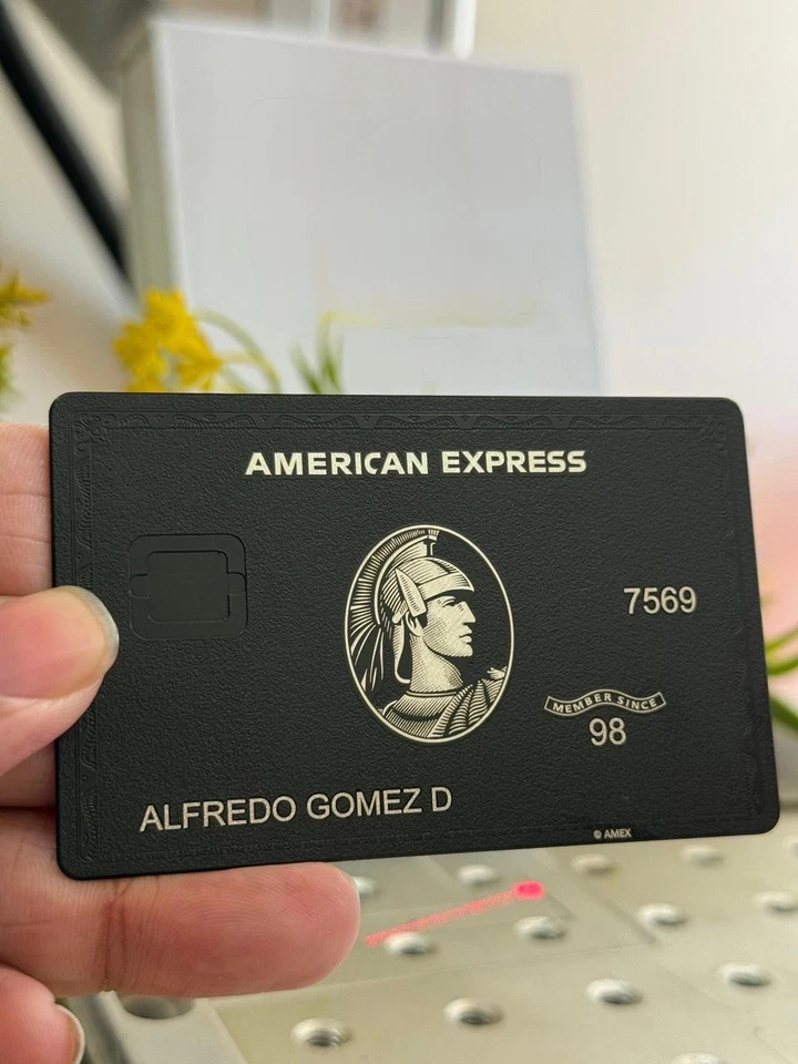Amex Custom Black Card With Standard Large Chip Design - 2025 Novelty Design - Image 3 of 4
