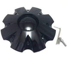 KMC Gloss Black Center Cap Bolt-On Closed-End for 5/6Lug KM651 Slide 841L210S1