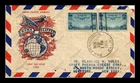 DR JIM STAMPS US COVER TRANS-PACIFIC AIR MAIL 25C FDC SCOTT C20 PAIR TORN BACK