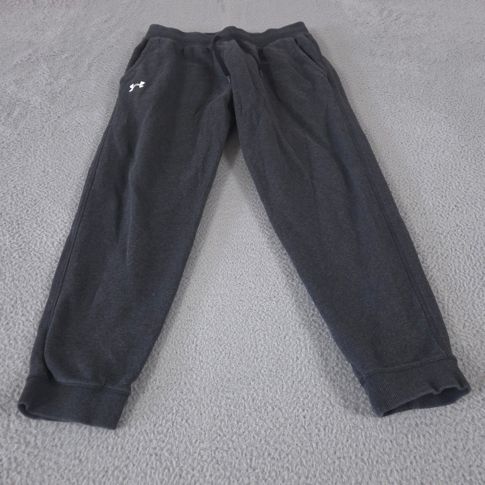 Under Armour Sweatpants Mens XL Grey Hustle Fleece Tapered Cotton Blend Pockets