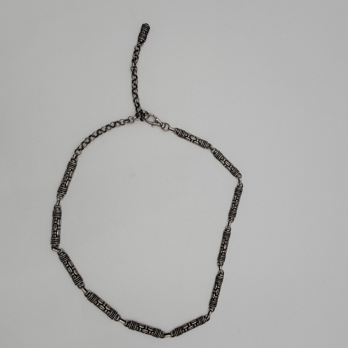 Vintage Half Barrel Silver Tone Belly Body Chain Link Belt  display picture 1