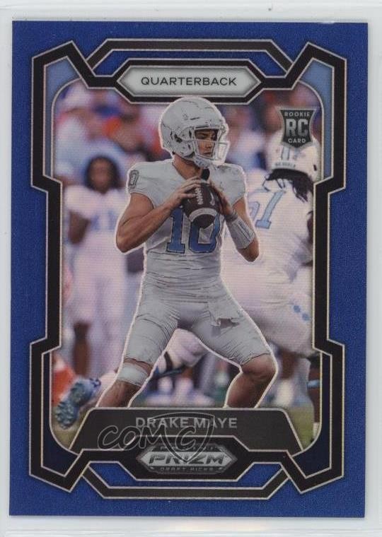 2024 Panini Prizm Draft Picks Blue Prizm /199 Drake Maye #103 Rookie RC