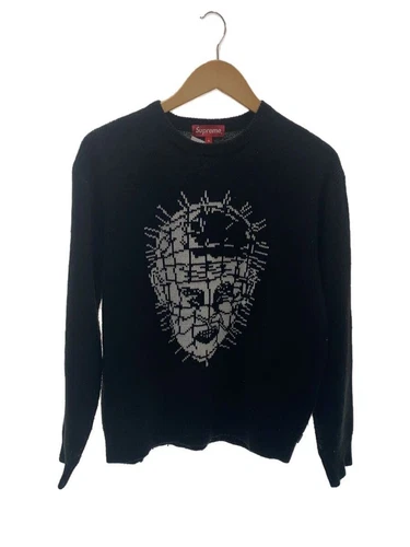 Pull tricot Supreme (mince S noir uni occasion