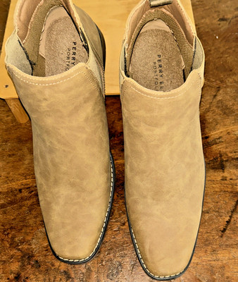 Perry Ellis Men's Chelsea Boots, Light Brown Size 12 Excellent Condition