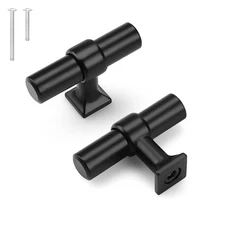 30 Pack Matte Black Cabinet Knobs, Single Hole Cabinet Handles for Kitchen Ba...