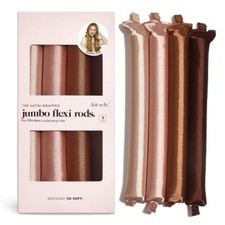 Kitsch Satin Jumbo Flexi Rods, Rosewood, 4pk, Curling, All Hair
