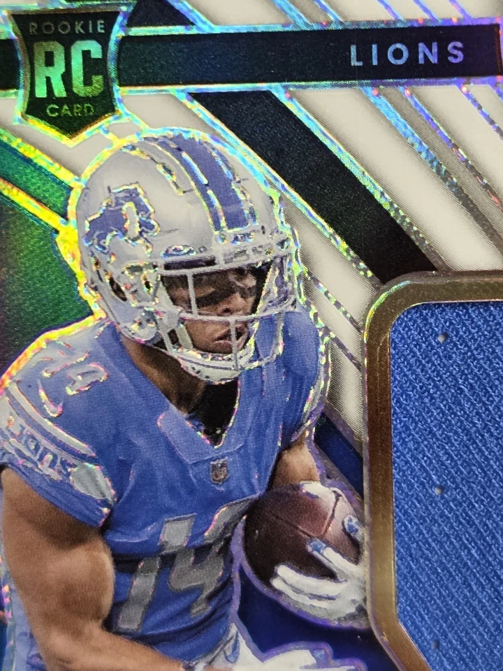 Amon-Ra St Brown RPA /75 2021 Panini Select Football RC Auto Patch Lions JRS-AST - Image 3 of 4