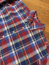 Polo Ralph Lauren Shirt Mens 2XB Multicolor Plaid Button Down Oxford Flesh Pony