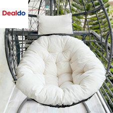 Outdoor Egg Chair Cushion, Waterproof Hanging Chair Cushion with Headrest Pillow