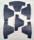 GI JOE 1986 COBRA TERROR DROME PARTS Upper Rampart Panels Set Of 6