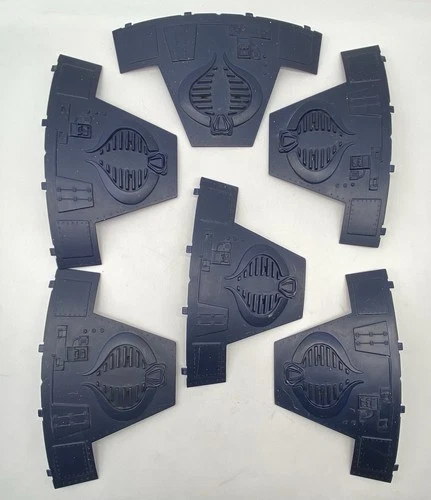 GI JOE 1986 COBRA TERROR DROME PARTS Upper Rampart Panels Set Of 6