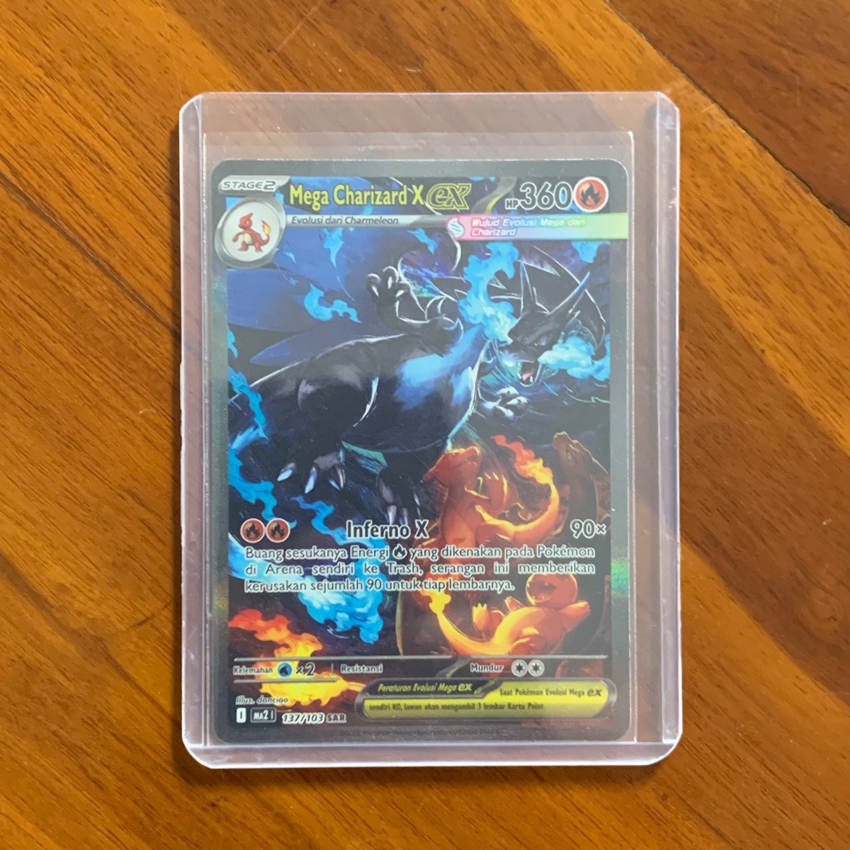 【インドネシア版】メガリザードンXex SAR MA2 137/103 Pokemon Indonesia 2025 Mega Charizard X EX MA2 137/103 SAR Special