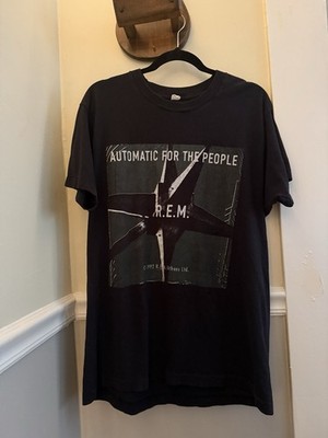 Vintage REM Automatic For The People Screen Stars Band T Shirt XL Black