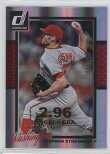 2014 Panini Donruss Gold Career Stat Line 186/296 Stephen Strasburg #124 8q4