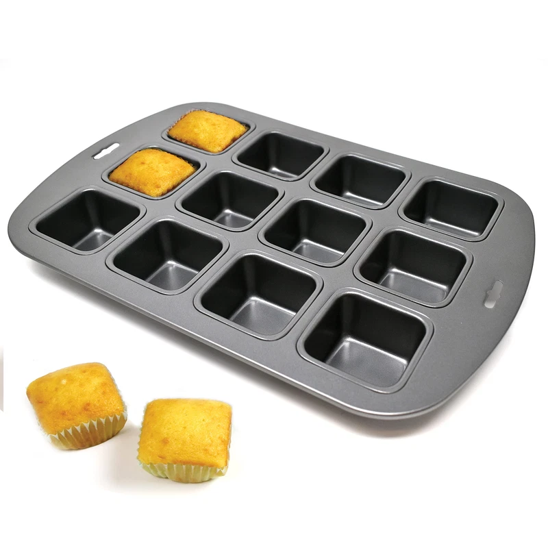 Norpro Nonstick 12-Cavity Linking Brownie Muffin Cupcake Cake Pan Squares 3998