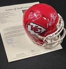 Patrick Mahomes / Andy Reid Signed Chiefs Speed Mini Helmet JSA Full LOA