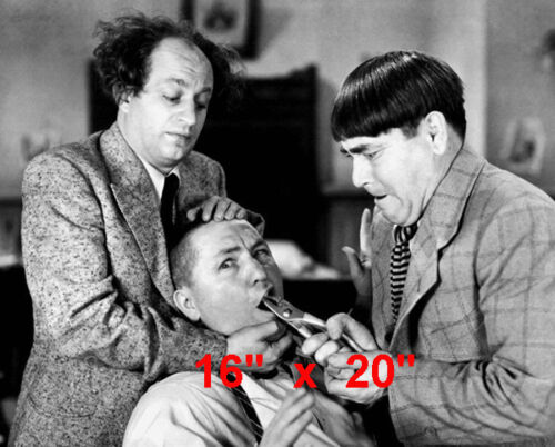Three Stooges ~ dentiste ~ photo ~ décor ~ affiche ~ 16" x 20" - Photo 1/1