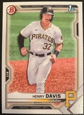 2021 BOWMAN DRAFT HENRY DAVIS PITTSBURGH PIRATE PROSPECT #BD-48 1ST PAPER BOWMAN