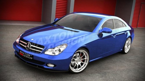 Frontdiffusor Splitter Maxton Design Glanz ABS für Mercedes CLS W219 Vorwort - Bild 2 von 5
