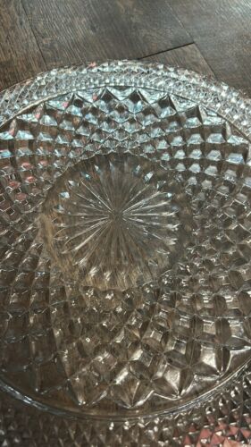 Wexford Cupped Edge Torte Plate 14" Large Cake Plate Platter Anchor Hocking - Picture 3 of 6