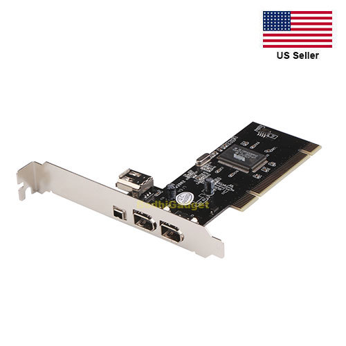 PCI to Firewire 400 IEEE 1394 3+1 Ports With 4/6 Pin Video Capture Chip Card. Available Now for $13.98