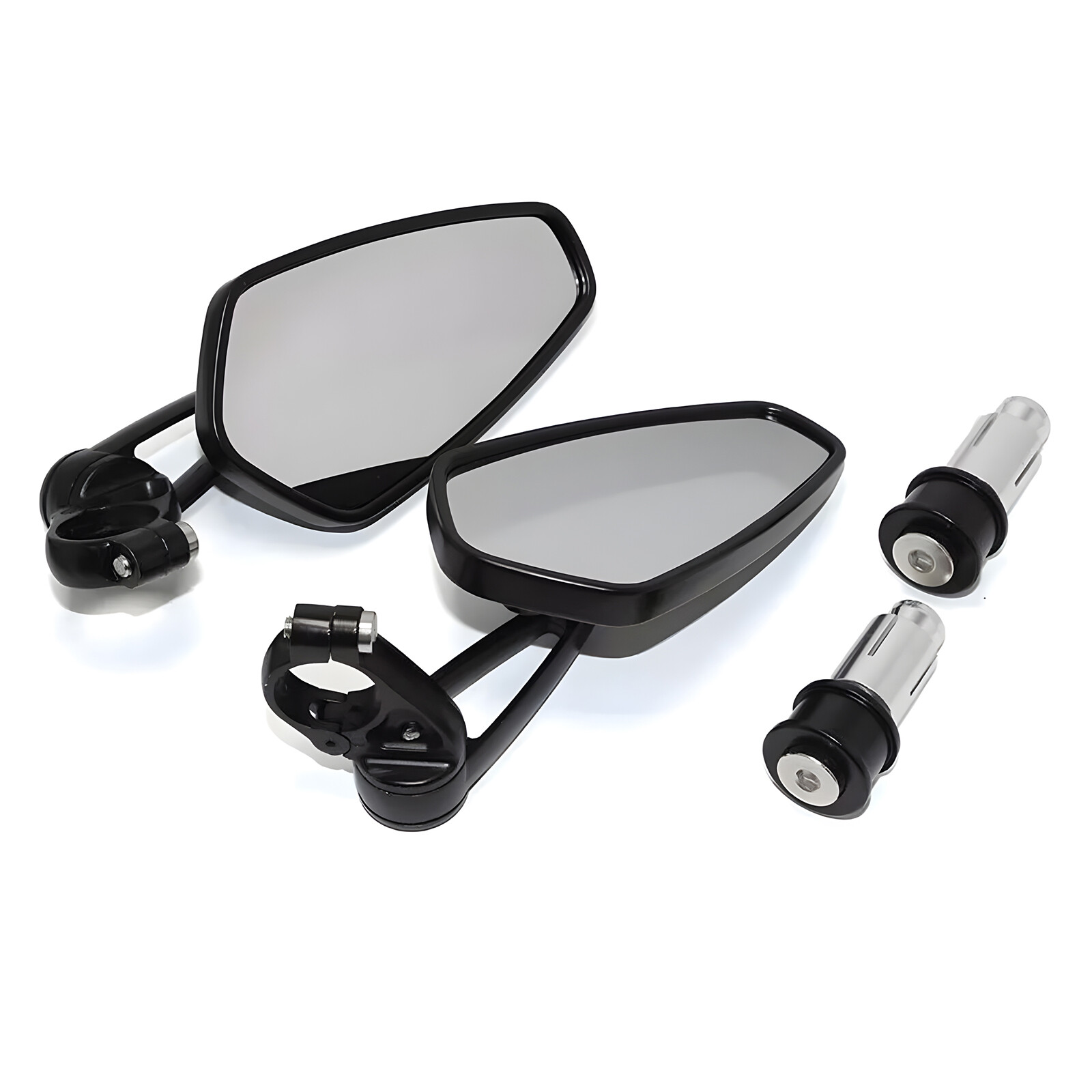 Universal  Motorcycle 7/8" Handle Bar End Rearview Side Mirrors for Honda Yamaha
