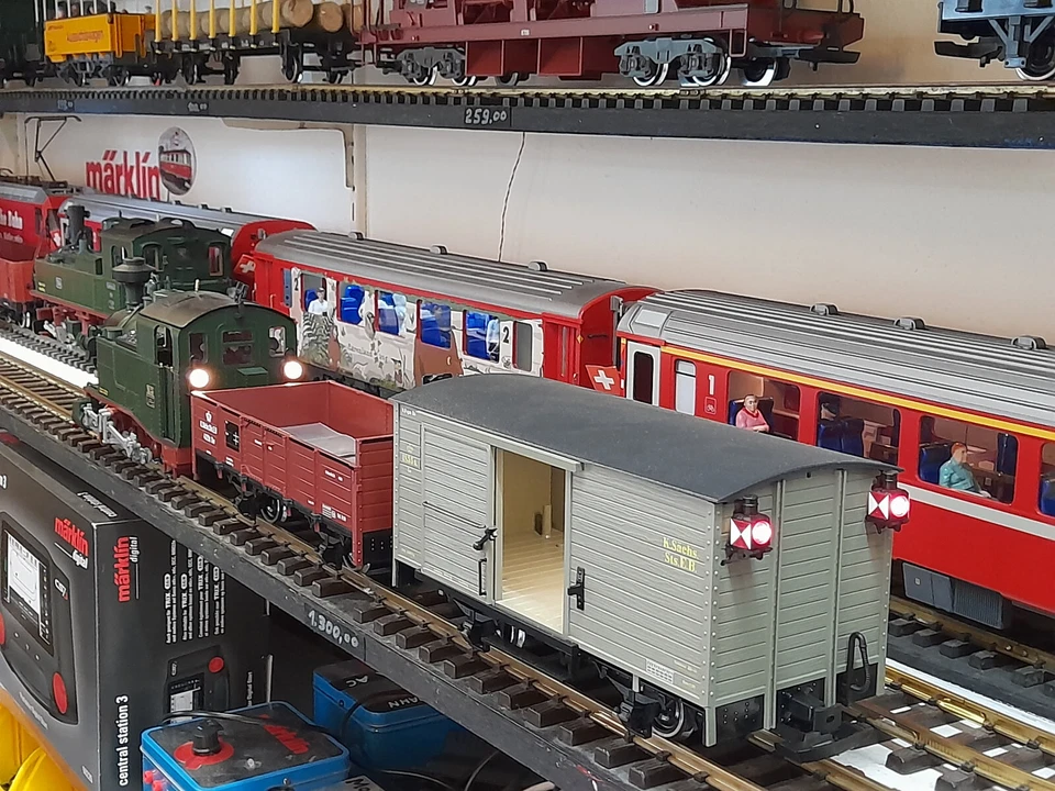 LGB - Spur G , sächsischer SCHMALSPURGÜTERZUG - IK ++ und 2 GÜTERWAGEN ++