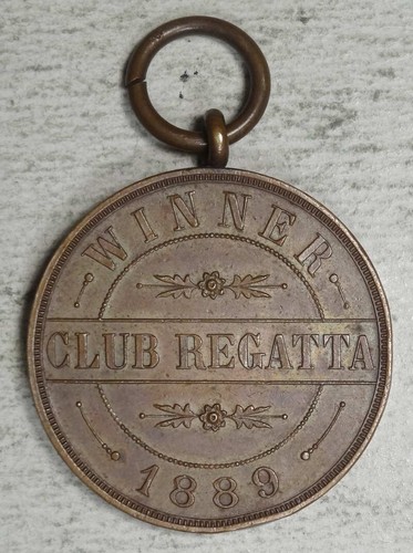 Sailing Regatta Winner's Medallion, Unknown Location, Off Ribbon, 1889 0128-97