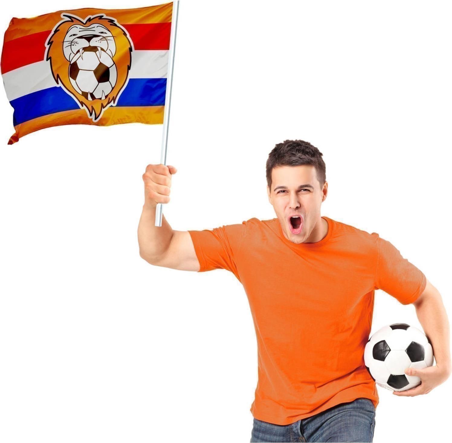 Gadget - Folat: Flag Lion with Stick - 70x50 cm - Folat