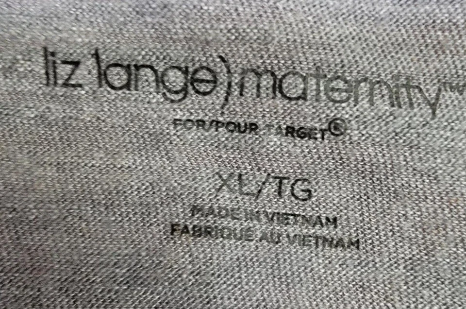 Camisa Top Blusa Liz Lange Mujer Talla XL X Grande Gris Rosa Foto 2 de 4