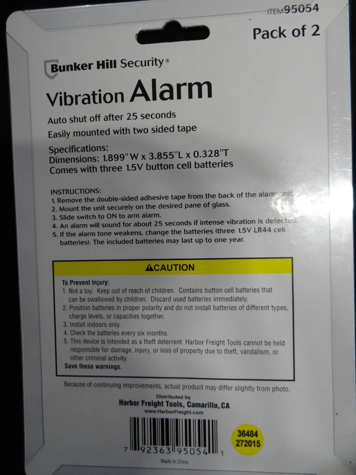 Bunker Hill Security Window and Door Vibration Alarm - free shipping - Image 4 of 4