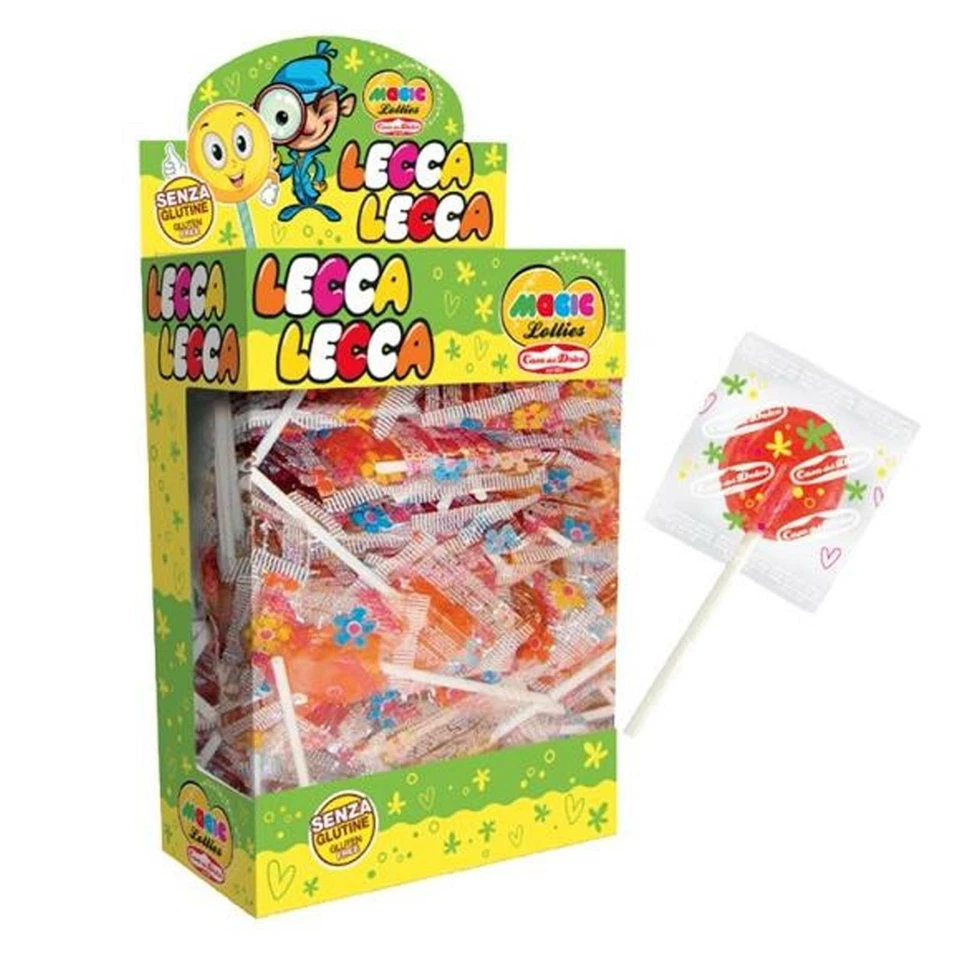 100 LECCA LECCA MAGIC LOLLIES PIATTO CASA DEL DOLCE FRUTTA CARAMELLE CLASSICO