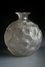 ANTIKE RENE LALIQUE ORMEAUX GLAS VASE - UM 1926