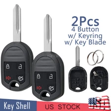 2 Replacement for Ford Lincoln Mercury Mazda Keyless Remote Car Key Fob Case 4b