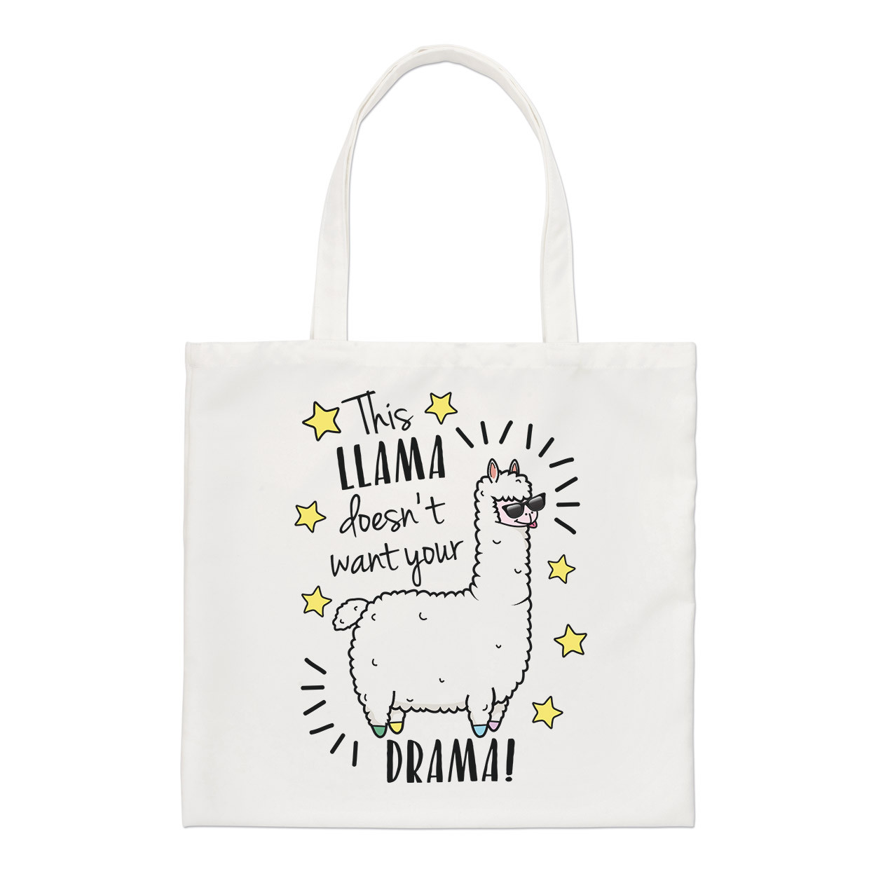 This Llama Doesn't Want Your Drama Regular Tote Bag Funny Joke Shoulder Shopper