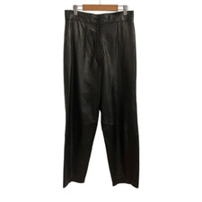 Vintage Donna Pelle Black Tapered Leg High Rise Leather Pants Size 10