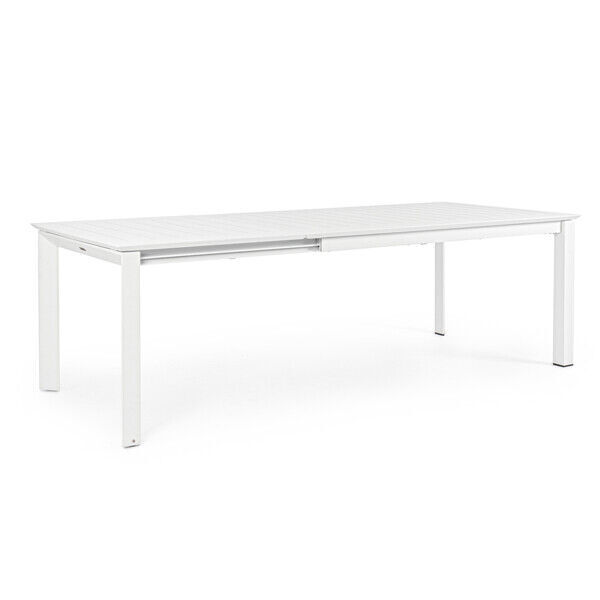 Tavolo Allungabile In Alluminio Bianco Per Esterni 100x160-240 Konnor Bizzotto
