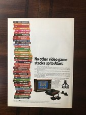 1980 vintage original print ad Atari Video Computer System And Games