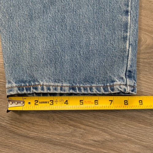Jeans vintage Levi's 550 da uomo 46x30 vestibilità rilassata dritti lavaggio medio made in USA - Foto 14 di 14