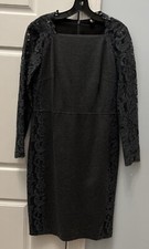 Bergdorf Goodman -Ellie Tahari  Gray Cocktail Dress Size 8